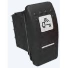 Switch rocker (on)-off-on 15A K series VK5AS00B-AZC00-000 with no LED