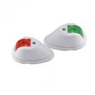 Navigation stbd+port 12V white body on black polymer base side mount side light set