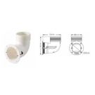 Elbow Connector 80Mm W/ Rising Edgefor Ez-Air