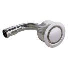 Vent 16 mm angled hose connection Brass (chrome plated)