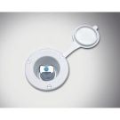 Tap control with recessed flush container