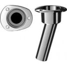 Rod cup holder SS316 oval top 15 deg. No Drain rod