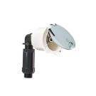 Shower Outlet Straight Black Round
