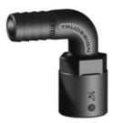 Hose connector 90 deg. Black 3/4