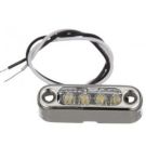 Light white LED micro 12V vertical mount SS bezel 0.66W