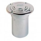 Deck filler Water FCAPWATER Dia. 38 mm hose connection Dia. 85 mm cover with chain & pull ring chrome plated Brass
