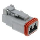 Kit plug for DT 2 cavity Deutsch connector for 20-24 AWG wire includes housing only (pack of 10pc)