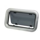 Porthole PZ613 277 x 140 mm cut-out anodized Aluminium frame with mosquito screen CE certified A-III