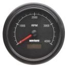 Gauge rpm/hour counter TACHB black 12/24V (0-4000 rpm) cut-out Dia. 100 mm