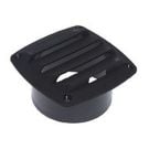 Vent louvred 125 x 125 mm tubed Black plastic