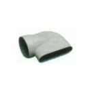 Adaptor oval 90 deg. elbow 200 x 60 mm to round Dia. 125 mm