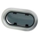 Porthole PM163 375 x 175 mm cut-out anodized Aluminium frame with mosquito screen CE certified A-III