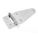Hinge 82 x 184 mm heavy duty with r emovable shaft SS304 electro polished