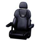 Seat helm Caspian black artificaial leather upholstery manually adjustable