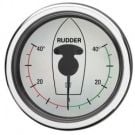 Gauge rudder position RPI1810WL white 12/24V cut-out Dia. 107 mm excluding sensor