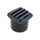 Vent louvred 85 x 85 mm tubed Black plastic