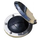 Foot Switch SS cover 12/24V 150A max Dia. 118 x 24H x 50D mm