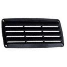 Vent louvred 100 x 200 mm Black plastic
