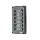 Panel P6F24 6 way 24V (with 6 x 10A glass fuse and backlit LED)