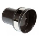Transom Exhaust GRP TC125 for 125 mm ID exhaust hose with check valve & decorative SS band