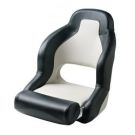 Seat helm PILOT CHSPORTWB flip up squab with white & black artificial leather upholstery without pedestal