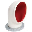 Ventilator cowl TOMS ID100mm air flow area 45 cm2 includes screwed down synthetic ring & nut