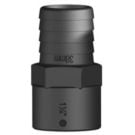 Hose connector black F 1-1/4