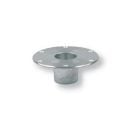 Base flush mont dia.180mm for 60mm column dia. satin anodized aluminium 62 mm built-in depth