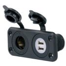 Receptacle + dual USB charger 12V SeaLink Deluxe series