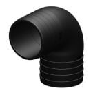 Hose connector 90 deg. Black 50 mm GRP