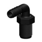 Hose connector 90ø Black long 1/2