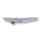 Table support 76mm column 180x500mm grey metallic (removable)