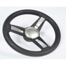 Steering Wheel Giazza Dia.350 black rim & spokes including Aluminium keyed hub
