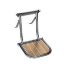 Footrest with teak footplate