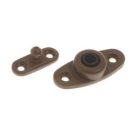 Door holder 17 x 58 mm Brown plastic