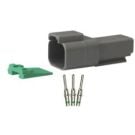 Repair pack DT 2 cavity receptacle includes (1) 2 way receptacle, (1) 2 way wedge lock & (3) pins