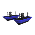 StructureScan 3D Dual SS Thru-Hull Transducers 7.6 m (25 ft)