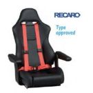 Seat Upholstery North Sea Fabric with Belt Holes, Adjustable Backrest and Headrest, Tip-Up Armrests, Black Artificial Leather
