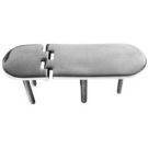 Hinge 126x40 mm 45 mm stud casted SS316