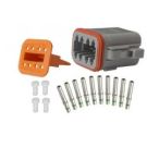 Repair pack DT 8 cavity plug includes (1) 6 way plug, (1) 8 way wedge lock, (10) socket & (4) cavity plug