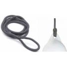 Rope polyester 8mm x 1.5m black high tenacity with eye
