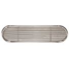 Vent air suction SSVL080 louvred oval SS frame & grill