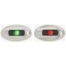 Light navigation elliptical 2NM LED red/green vertical mount pair for 20m boat