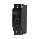 Breaker C series 60A 1 pole Black 240VAC 80VDC White actuator