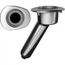 Rod cup holder SS316 screwless 30 deg. Oval top rod Drain 3/8
