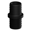 Hose connector Black 38 mm/38 mm GRP