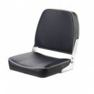 Seat classic FISHERMAN CHFSBW foldable blue with white seam artificial leather upholstery Supplied without pedestal. Fits all pedestals.