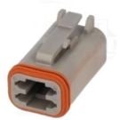 Kit plug for DT 4 cavity Deutsch connector for 20-24 AWG wire includes housing only (pack of 10pc)