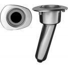 Rod cup holder SS316 screwless 15 deg. Oval top rod Drain 3/8