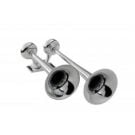 Horn air D-OA Chrome 133dB 254Hz & 322Hz dual trumpet L576xW294 mm 8.3Lpsat 6.8bar suitable for vessel length less than 20m